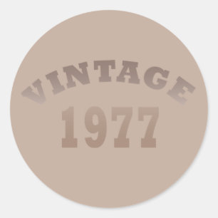 Sticker Rond Née en 1977 élégante fête d'anniversaire moderne v