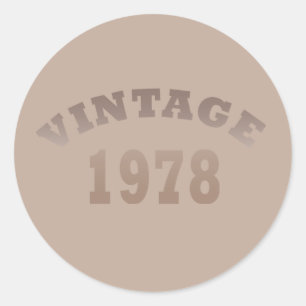 Sticker Rond Née en 1978 élégante moderne vintage anniversaire