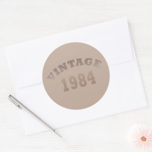 Sticker Rond Née en 1984 élégante moderne vintage anniversaire