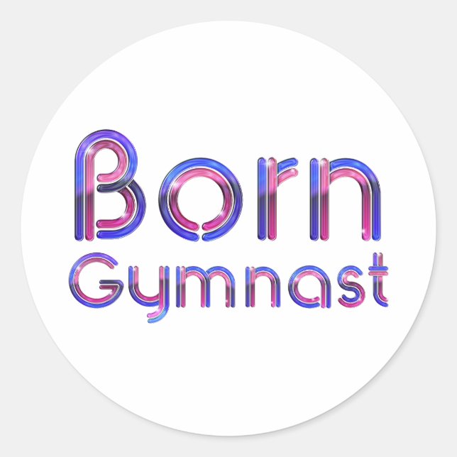 Sticker Rond Née Gymnaste (Devant)