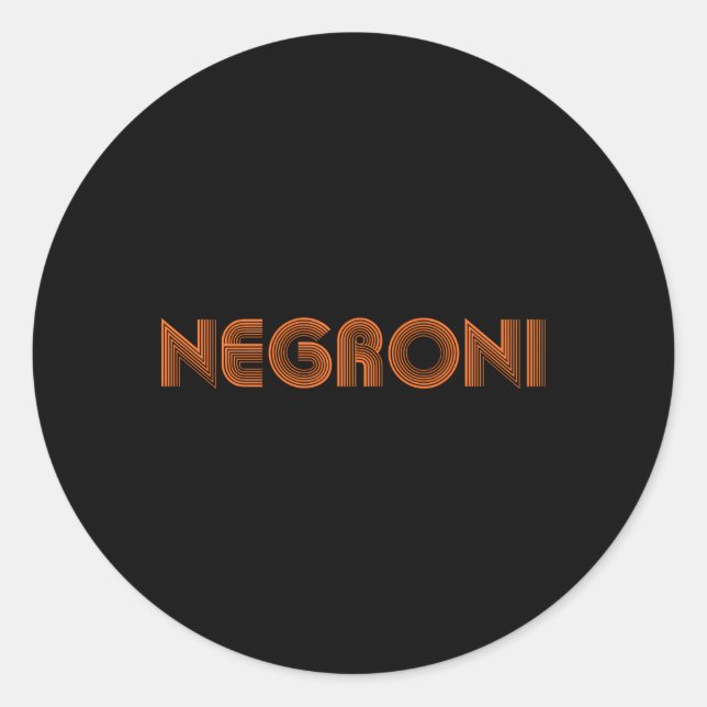 Sticker Rond Negroni Drink Py Streetwear (Devant)