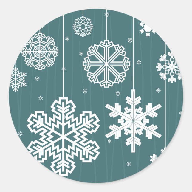 Sticker Rond neige de Noël (Devant)