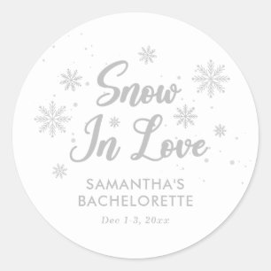 Sticker Rond Neige en amour Enterrement de vie de jeune fille b