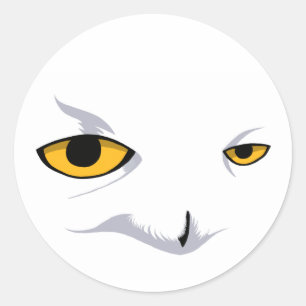 STICKER ROND NEIGE OWL