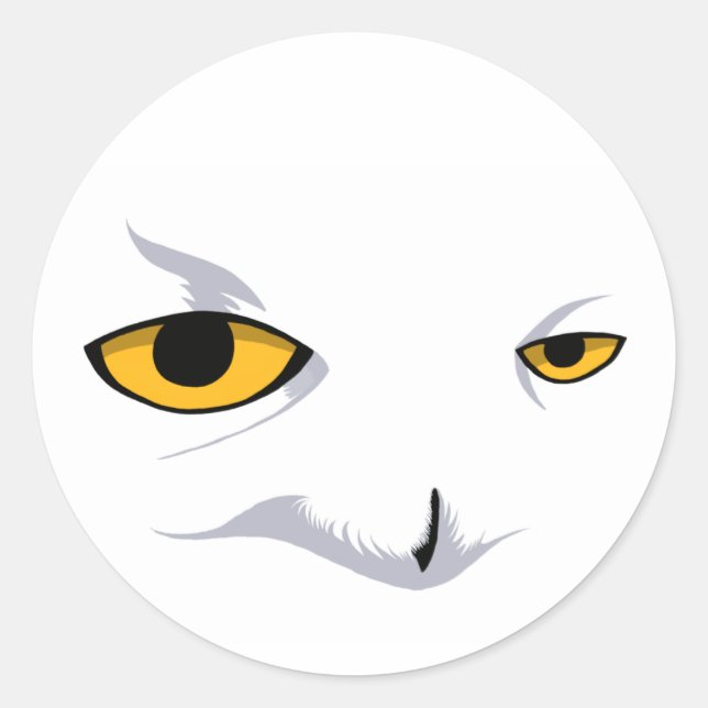 STICKER ROND NEIGE OWL (Devant)