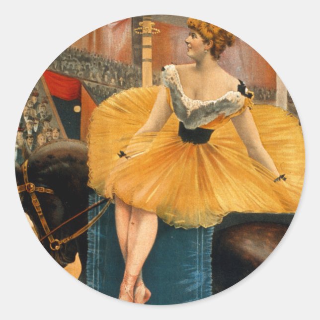 Sticker Rond Nellie McHenry dans Une nuit au cirque (Devant)