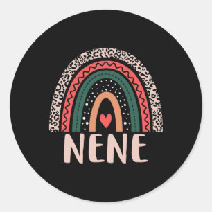 Sticker Rond Nene Rainbow Grand-mère Fête des mères