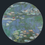 Sticker Rond Nénuphars de Claude Monet, Fleurs Vintages<br><div class="desc">Nénuphar (1916) par Claude Monet. Water Lilies est un impressionisme vintage de peinture florale d'art. Jardin fleuri de la saison de printemps de Monet à Giverny, France. Ce paysage est l'une des nombreuses variations de peintures de nénuphars que Monet peint par son étang. À propos de l'artiste : Claude Monet...</div>