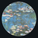 Sticker Rond Nénuphars de Claude Monet, Impressionnisme Vintage<br><div class="desc">Nénuphar (1914) de Claude Monet est une peinture de nature impressionniste vintage. Une des nombreuses variations de peintures florales de nénuphars que Monet peint par l'étang dans son jardin fleuri à Giverny, France. À propos de l'artiste : Claude Monet (1840-1926) est un fondateur du mouvement de peinture impressionniste française, dont...</div>