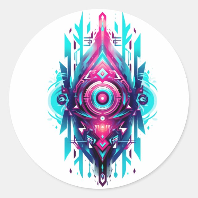 Sticker Rond Neo-Tribal Sigil (Devant)