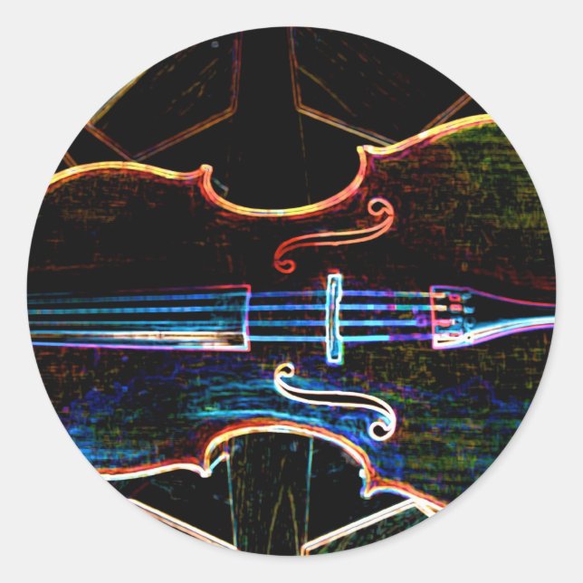 Sticker Rond Neon Cello (Devant)