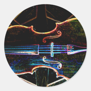 Sticker Rond Neon Cello