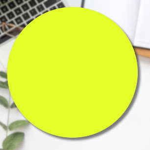 Sticker Rond Neon Chartreuse couleur solide   Couleur tendance