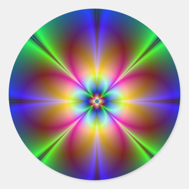 Sticker Rond Neon daisy (Devant)