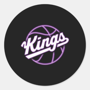 Sticker Rond Neon Kings Basket