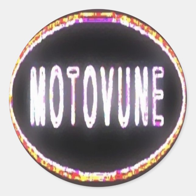 Sticker Rond néon MOTOVUNE (Devant)