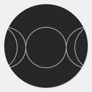 Sticker Rond Néopaganisme de déesse triple.jpg