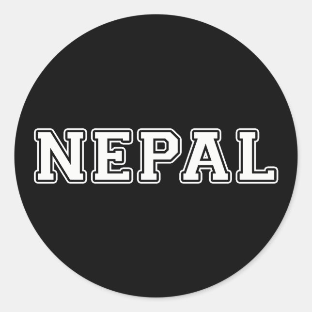 Sticker Rond Népal (Devant)