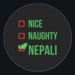 Sticker Rond Nepali Funny Nepal Pajama Cadeau de Noël<br><div class="desc">Nepali Funny Nepal Pajama Cadeau de Noël</div>