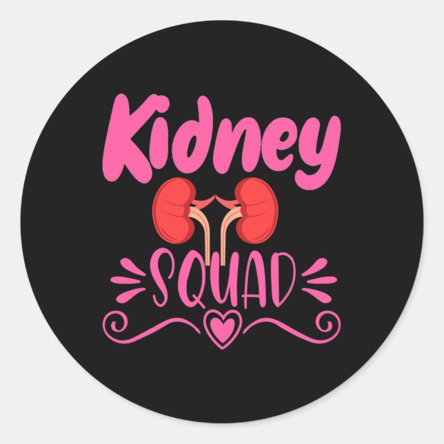 Sticker Rond Néphrologie de l'infirmière dialyse Maladie rénale (Devant)
