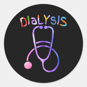 Sticker Rond Néphrologie de l'infirmière dialyse Maladie rénale