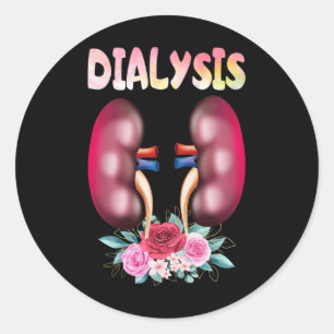Sticker Rond Néphrologie de l'infirmière dialyse Maladie rénale