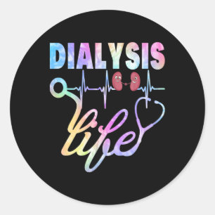 Sticker Rond Néphrologie de l'infirmière dialyse Maladie rénale
