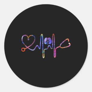 Sticker Rond Néphrologie de l'infirmière dialyse Maladie rénale