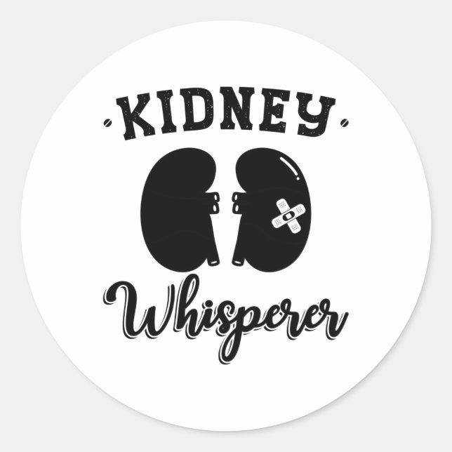 Sticker Rond Nephrology Tech Rein Whisperer Dialyse Infirmière (Devant)