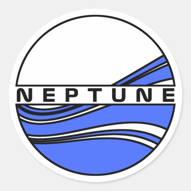 STICKER ROND NÉPTUNE PLANÈTE (Devant)