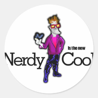 Sticker Rond Nerdy est le nouveau cool
