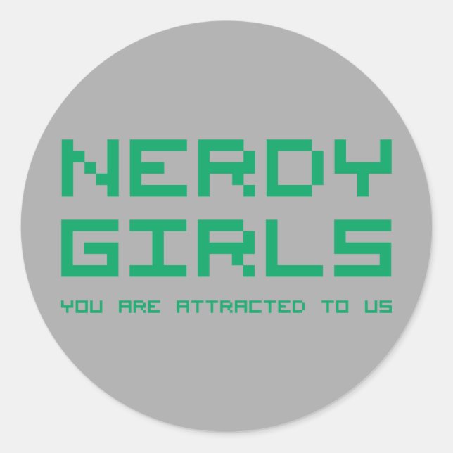 Sticker Rond Nerdy Girls 2 (Devant)