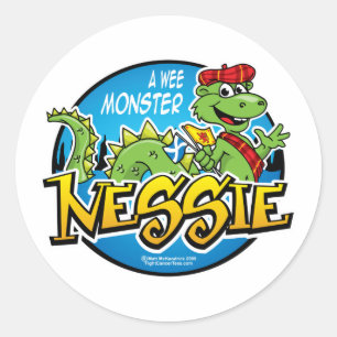 Sticker Rond Nessie : Un monstre Wee