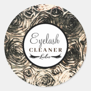 Sticker Rond Nettoyant pour cils Glamour Roses de Beauté Maquil