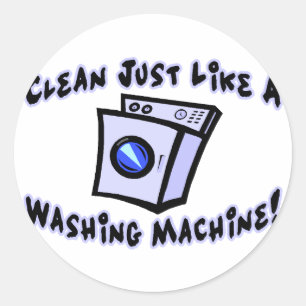 Sticker Rond Nettoyer Comme Une Machine À Laver
