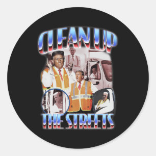 Sticker Rond Nettoyer Les Rues Élection Trump 2024 Trump Gar