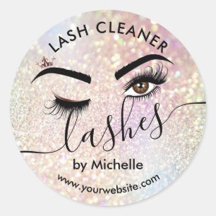 Sticker Rond Nettoyeur à lash Eyes Salon de beauté Classique Ro