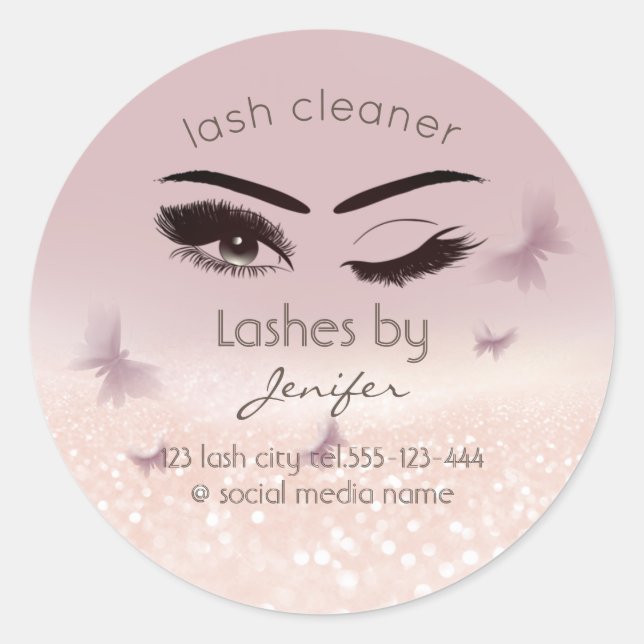 Sticker Rond Nettoyeur de laveuse de verre de luxe (Devant)