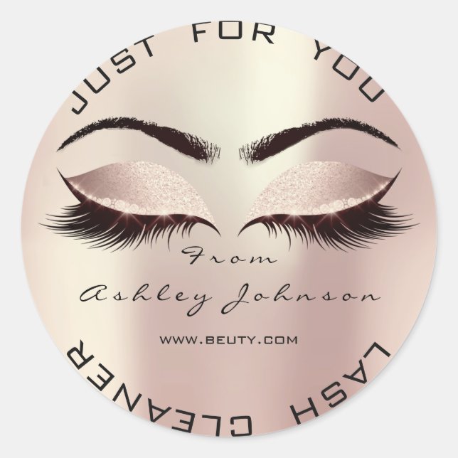 Sticker Rond Nettoyeur de maquillage Parties scintillant rose (Devant)