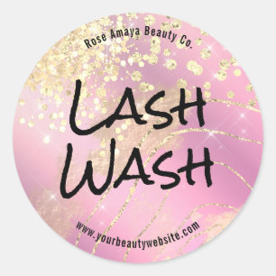 Sticker Rond Nettoyeur de Parties scintillant Lilac Gold