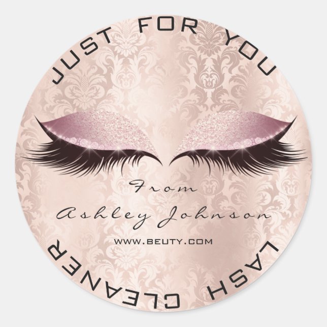 Sticker Rond Nettoyeur de Parties scintillant SPA de maquillage (Devant)