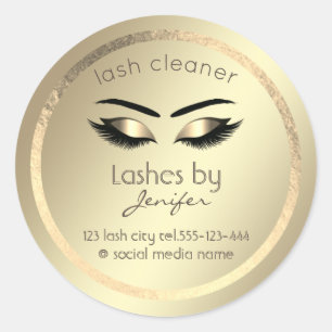 Sticker Rond Nettoyeur d'extension pour oeil de maquillage de l