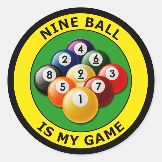 STICKER ROND NEUF BALL EST MON JEU (Devant)