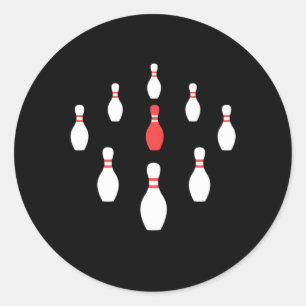Sticker Rond Neuf Bowling Nouveau Rack De