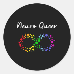 Sticker Rond Neuro Queer ! Gay pride Lgbtq ! Autisti