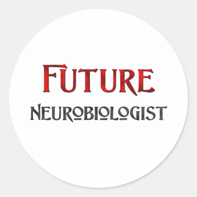 Sticker Rond Neurobiologiste futur (Devant)
