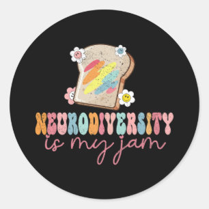Sticker Rond Neurodiversity Is My Jam Inclusion Autism Awards