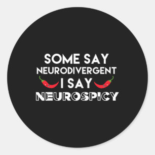 Sticker Rond Neurodivertissement Neurospicy Adhd Fun Neurodiver