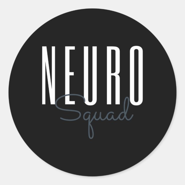 Sticker Rond Neurologie Neuro Squad Neuro Neuro Neuro (Devant)