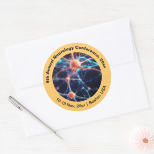Sticker Rond Neurologie Neurochirurgie Conférence Médicale